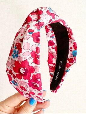 Sandy + Rizzo Pink Floral Knotted Headband